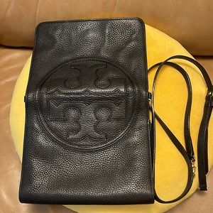 Tory Burch T- All t Combo Black Leather Shoulder Bag